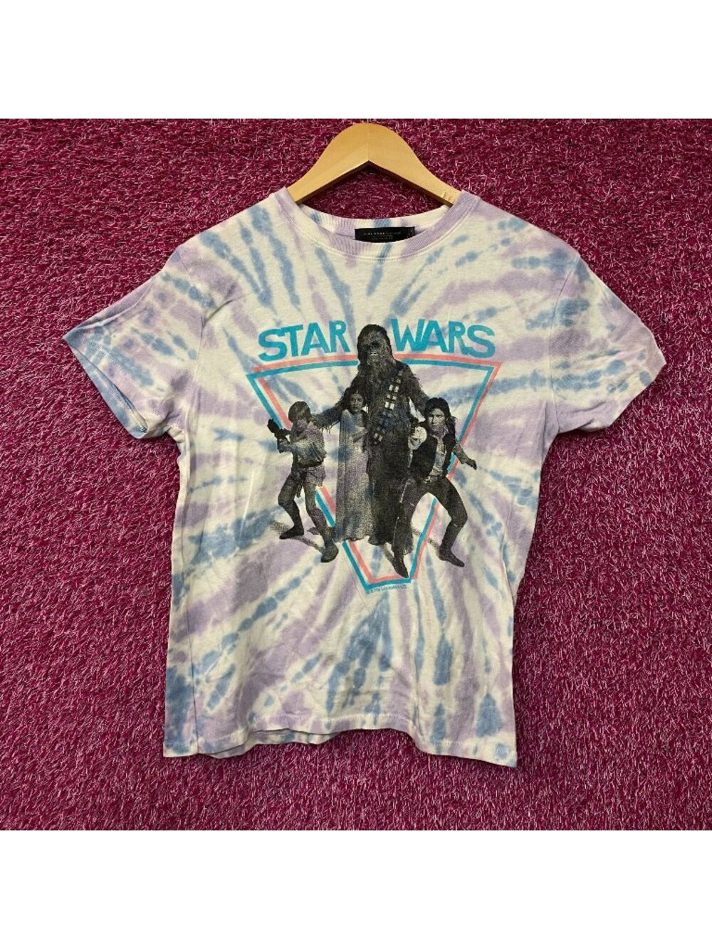 Junk Food Star Wars Heroes Vintage Stye Tie Dye T-Shirt  XS